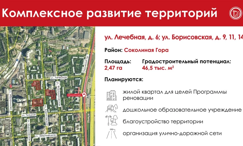 Photo of Жилой квартал построят в районе Соколиная Гора в рамках КРТ